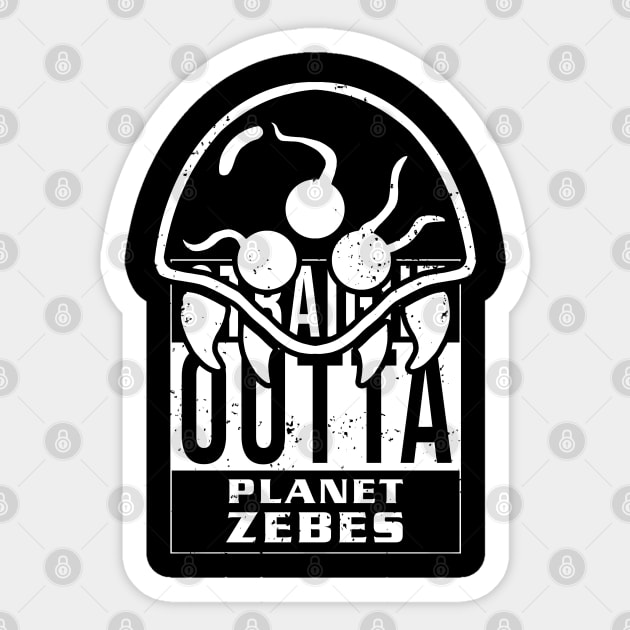 Straight Outta Planet Zebes Sticker by CCDesign